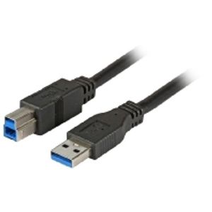 EFB Elektronik 1.8m USB 3.0 A/B USB-kabel 1,8 m USB 3.2 Gen 1 (3.1 Gen 1) USB A USB B Zwart
