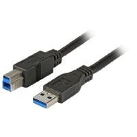 EFB Elektronik 1.8m USB 3.0 A/B USB-kabel 1,8 m USB 3.2 Gen 1 (3.1 Gen 1) USB A USB B Zwart - thumbnail