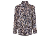 esmara Satijnen dames blouse (38, blauw/brons)