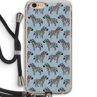 Zebra: iPhone 6 PLUS / 6S PLUS Transparant Hoesje met koord