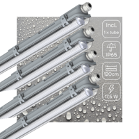 4 PACK - LED&apos;s Light LED TL armatuur 120 cm compleet met LED TL buis - 2160lm