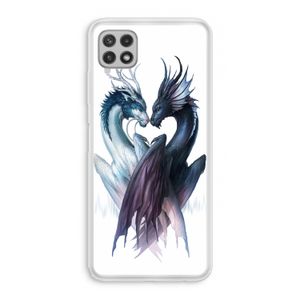 Yin Yang Dragons: Samsung Galaxy A22 4G Transparant Hoesje