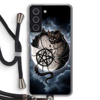 Volle maan: Samsung Galaxy S21 FE Transparant Hoesje met koord