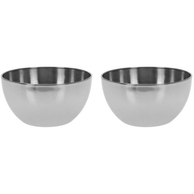 6x stuks salade schaaltjes/kommetjes RVS 13 cm