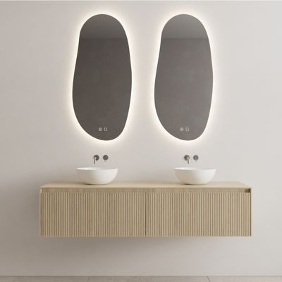 Onderkast Gliss Design Timotheus 200 CM 2 Lades Incl Topplaat Corn Silk