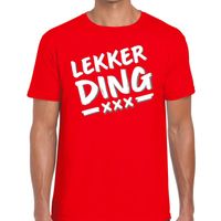 Lekkerding tekst t-shirt rood heren