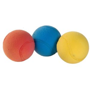 3x Zachte gekleurde tennisballen/foamballen/softballen   -