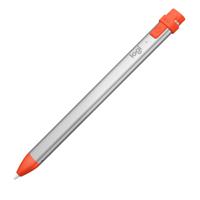 Logitech Crayon Touchpen Herlaadbaar, Met verwisselbare carbonpunt, Met precieze schrijfpunt, Bluetooth, Palm-Blocking-technologie Oranje, Zilver