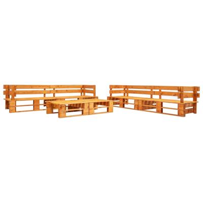 6-delige Loungeset pallet hout honingbruin