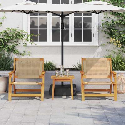 Tuinstoelen met Tafel 3 pcs Beige 45 x 45 x 40 cm