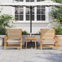 Tuinstoelen met Tafel 3 pcs Beige 45 x 45 x 40 cm