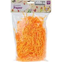 Decoratie paasgras vulmateriaal - crepe papier - oranje - 50 gram   -