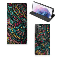 Samsung Galaxy S21 Plus Hoesje met Magneet Aztec