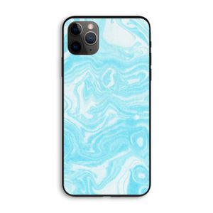 Waterverf blauw: iPhone 11 Pro Max Biologisch afbreekbaar hoesje