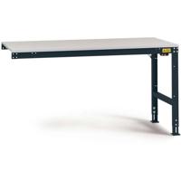 Manuflex LU6003.7016 ESD ESD-werktafel universele standaard aanschuiftafel met rubber schijf, bxdxh = 1000 x 600 x 760-870 mm Antraciet