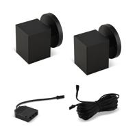 Uitbreidingssset LED-wandlamp Noki down zwart 12V - 2 spots