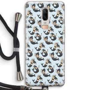 Zeemeermin: OnePlus 6 Transparant Hoesje met koord