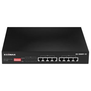 Edimax GS-1008PL V2 netwerk-switch Managed L2 Gigabit Ethernet (10/100/1000) Power over Ethernet (PoE) 1U Zwart