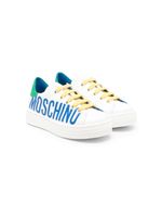 Moschino Kids baskets lacées à logo imprimé - Blanc - thumbnail