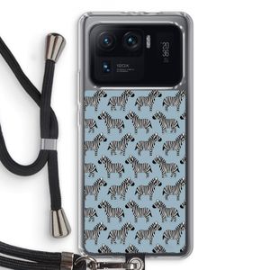 Zebra: Xiaomi Mi 11 Ultra Transparant Hoesje met koord
