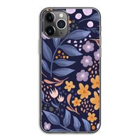 Flowers with blue leaves: iPhone 11 Pro Transparant Hoesje