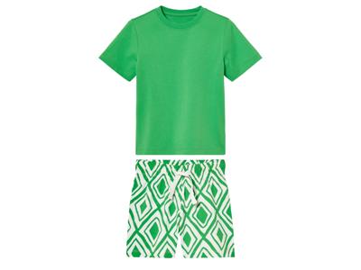 lupilu Kindershirt en korte broek (Groen, 134/140)