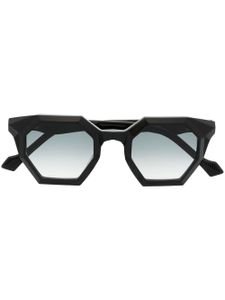 Yohji Yamamoto lunettes de soleil à monture géométrique - Noir