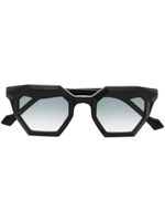 Yohji Yamamoto lunettes de soleil à monture géométrique - Noir