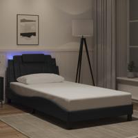 Bedframe met LED-verlichting kunstleer zwart 100x200 cm