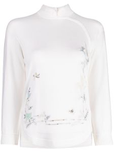 SHIATZY CHEN pull Renascent Collection à fleurs - Blanc