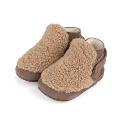 Baby Dutch babyslofjes boots Teddy Brown-XS