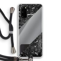 Zwart marmer: Samsung Galaxy S20 Transparant Hoesje met koord