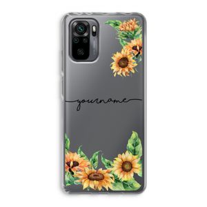 Zonnebloemen: Xiaomi Redmi Note 10 Pro Transparant Hoesje