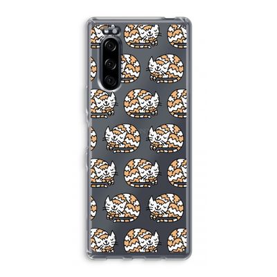 Slapende poes: Sony Xperia 5 Transparant Hoesje