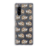 Slapende poes: Sony Xperia 5 Transparant Hoesje