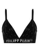 Philipp Plein bralette à logo strassé - Noir - thumbnail