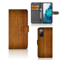 Samsung Galaxy S20 FE Book Style Case Donker Hout