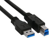 InLine 1m USB 3.0 USB-kabel USB A USB B Zwart