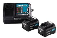 Makita Accessoires Power source kit: DC10SB lader + 2x BL1041B 12v Max (10,8V) Li-Ion schuifaccu - 4,0Ah - 191L68-0