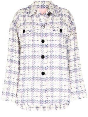 BAPY BY *A BATHING APE® surchemise oversize à carreaux - Blanc