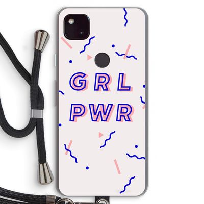 GRL PWR: Pixel 4a 5G Transparant Hoesje met koord