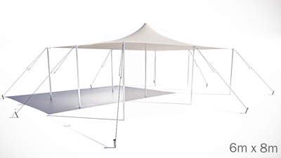 Kit stretchtent 6x8 no wall wit - Nomadik stretch