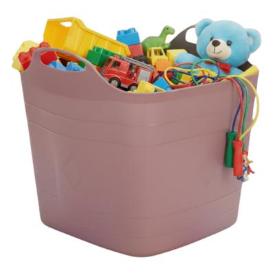 Storage solutions speelgoedmand - roze - 25 l - kunststof - 40 x 35 cm - opbergmand Storage solutions speelgoedmand - roze - 25 l - kunststof - 40 x 35 cm - opbergmand