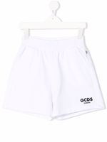 Gcds Kids short de sport à logo imprimé - Blanc