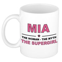 Mia The woman, The myth the supergirl cadeau koffie mok / thee beker 300 ml