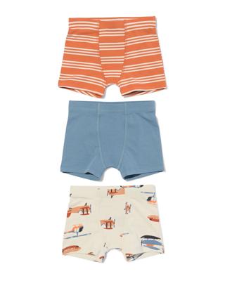 HEMA Kinderboxers Katoen Stretch - 3 Stuks Gebroken Wit (gebroken wit)
