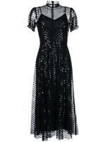 Macgraw robe Porcelain transparente à sequins brodés - Noir