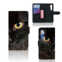 Xiaomi Mi Note 10 Lite | Telefoonhoesje | Met pasjeshouder | Zwarte Kat