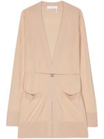 Chloé cardigan en laine à taille ceinturée - Tons neutres