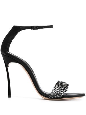 Casadei escarpins Blade Twenties 100 mm en satin - Noir